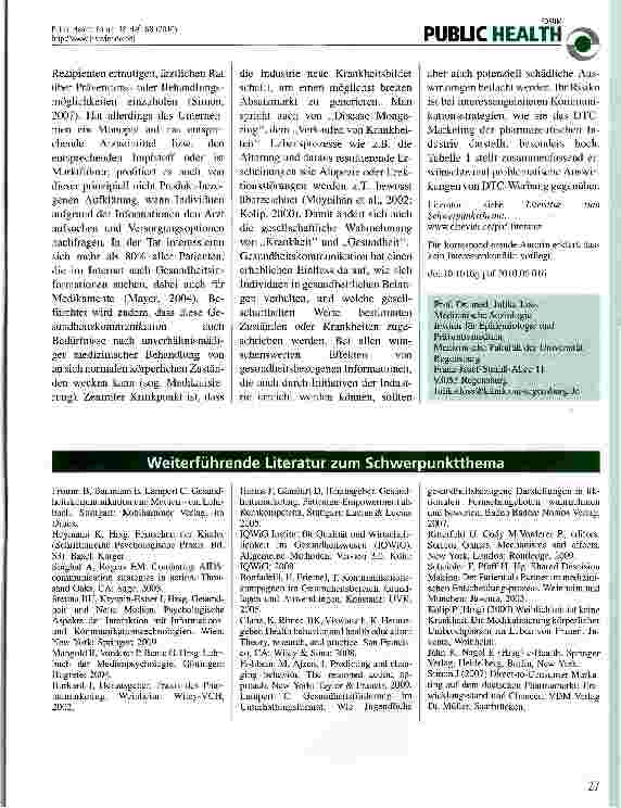 Vorschauseite 3: Direct-to-Consumer (DTC)-Marketing der Pharmaindustrie: Risiken und ethische Probleme