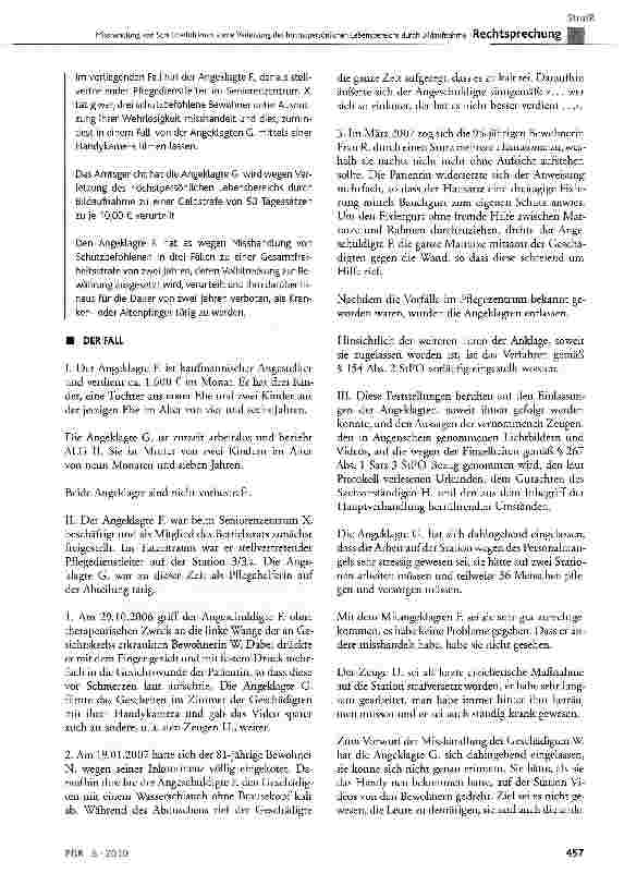 Vorschauseite 2: Misshandlung von Schutzbefohlenen sowie Verletzung des höchstpersönlichen Lebensbereichs durch Bildaufnahme