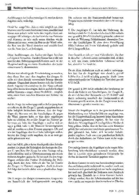 Vorschauseite 5: Misshandlung von Schutzbefohlenen sowie Verletzung des höchstpersönlichen Lebensbereichs durch Bildaufnahme