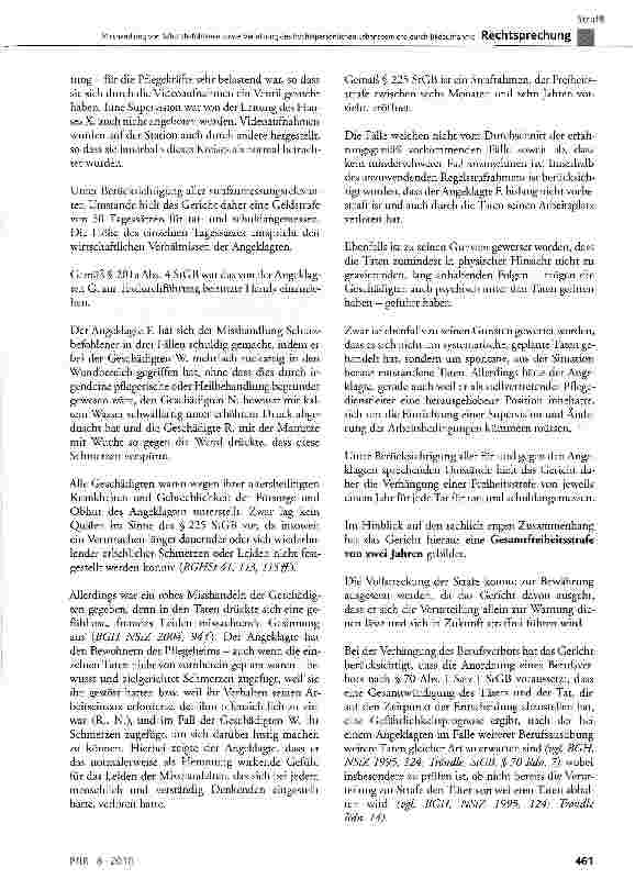 Vorschauseite 6: Misshandlung von Schutzbefohlenen sowie Verletzung des höchstpersönlichen Lebensbereichs durch Bildaufnahme