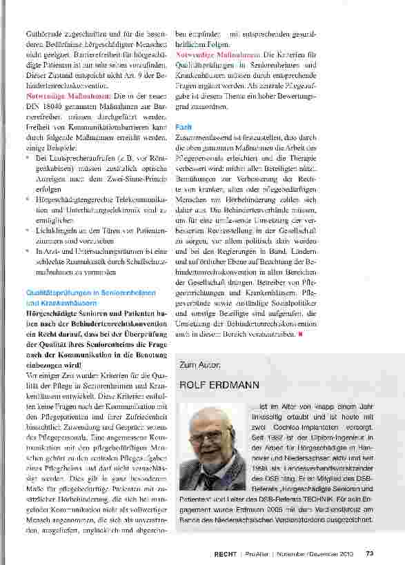 Vorschauseite 3: Maßnahmen zur Umsetzung für pflegebedürftige ältere Menschen mit einer Hörbehinderung