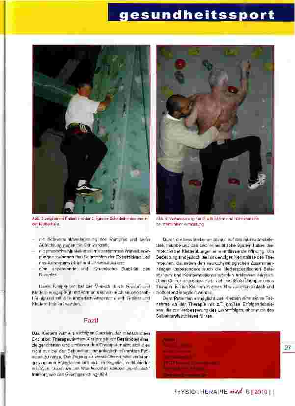 Vorschauseite 3: Therapeutisches Kletternmit neurologisch erkrankten Menschen
