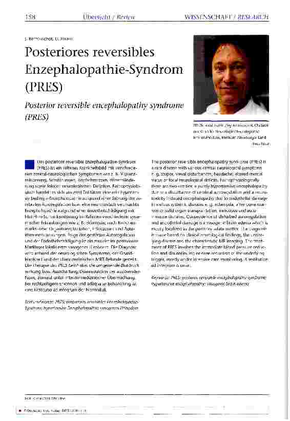 Vorschauseite 1: Posteriores reversibles Enzephalopathie-Syndrom (PRES)