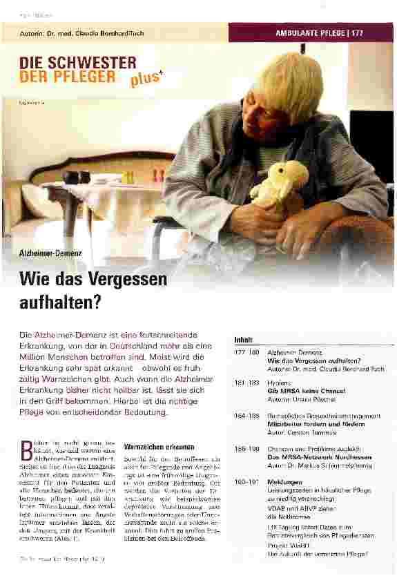 Vorschauseite 1: Alzheimer-DemenzWie das Vergessen aufhalten?