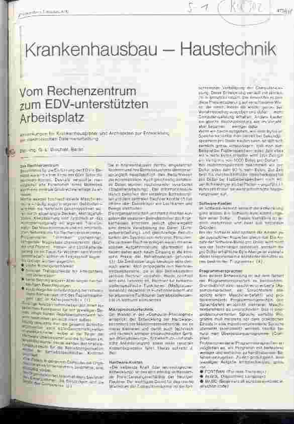 Vorschauseite 1: Vom Rechenzentrum zum EDV-unterstützten Arbeitsplatz