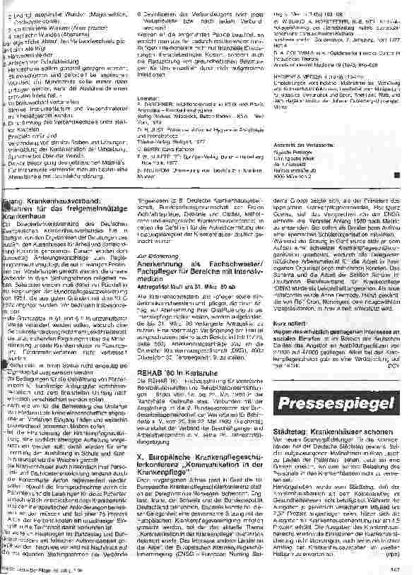Vorschauseite 5: Pflegerische Praktiken aus der Sicht der Hygiene Aus der Chirurgischen Universitätsklinik München