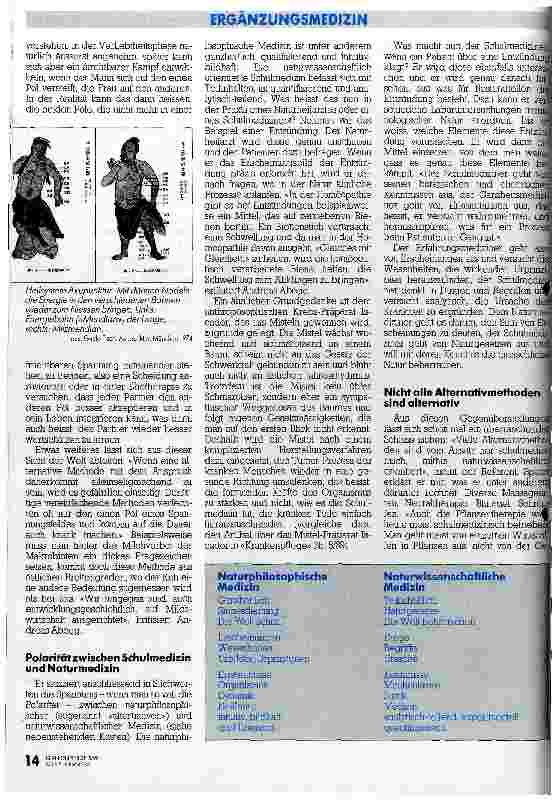 Vorschauseite 3: Wir sind alle Teil des Aufbruchs in der Medizin Alternativen zur Schulmedizin