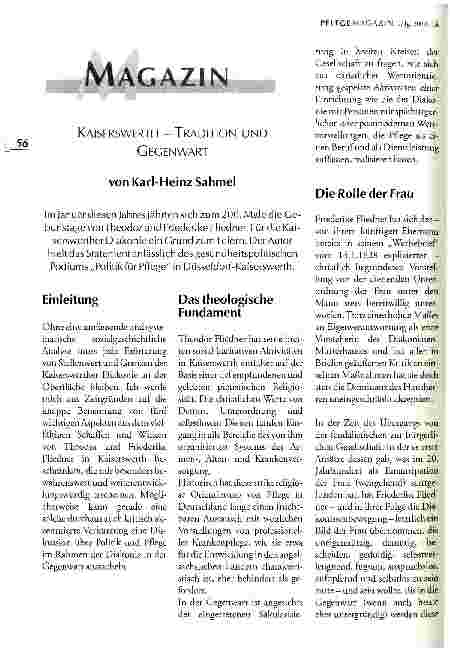 Vorschauseite 1: Kaiserswerth - Tradition und Gegenwart
