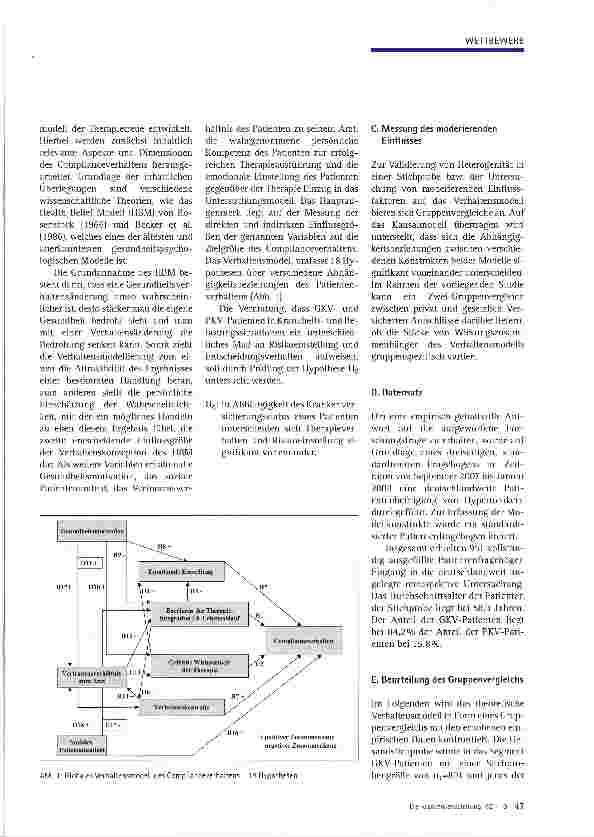 Vorschauseite 2: Führen risikobasierte Versicherungstarife zu unterschiedlichem Gesundheitsverhalten zwischen PKVund GKV-Patienten?