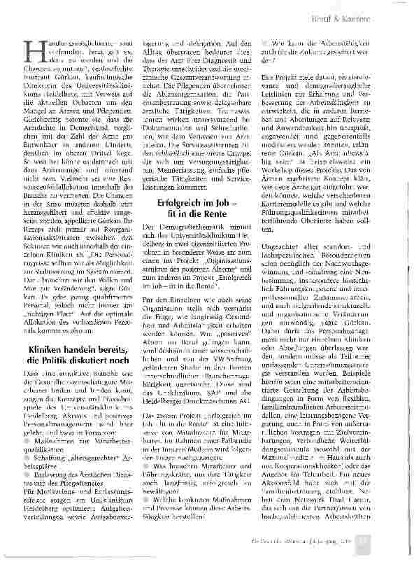 Vorschauseite 2: Rezepte gegen den Ärztemangel