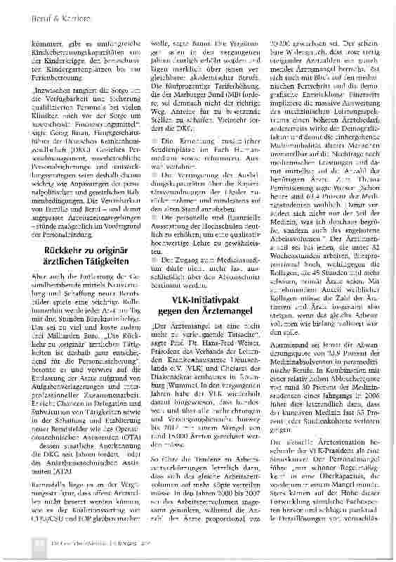 Vorschauseite 3: Rezepte gegen den Ärztemangel