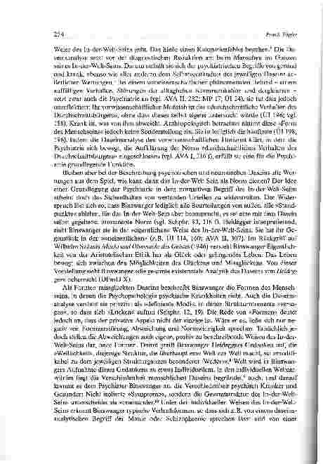Vorschauseite 4: Zum Verhältnis von Krankheitsbegriff, Normativität und Anthropologie in der daseinsanalytischen Psychiatrie undPsychotherapie