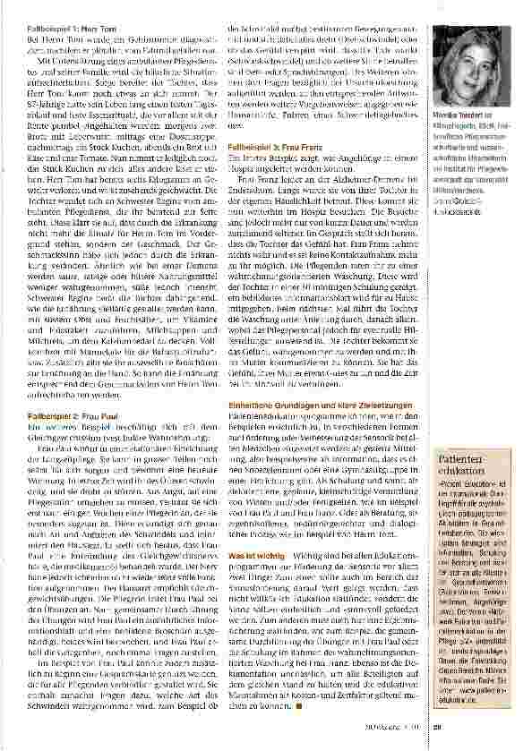 Vorschauseite 2: Patientenedukationsprogramme zur sensorischen Förderung