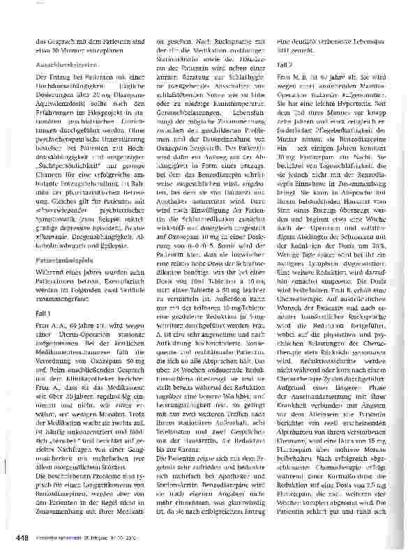 Vorschauseite 6: Klinisch-pharmazeutische Betreuung des Benzodiazepin-Entzugs