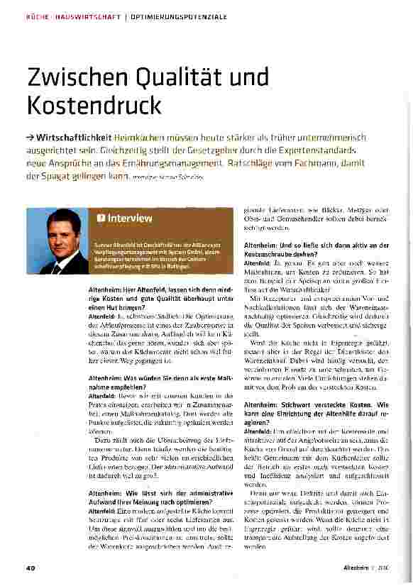 Vorschauseite 1: Zwischen Qualität und Kostendruck