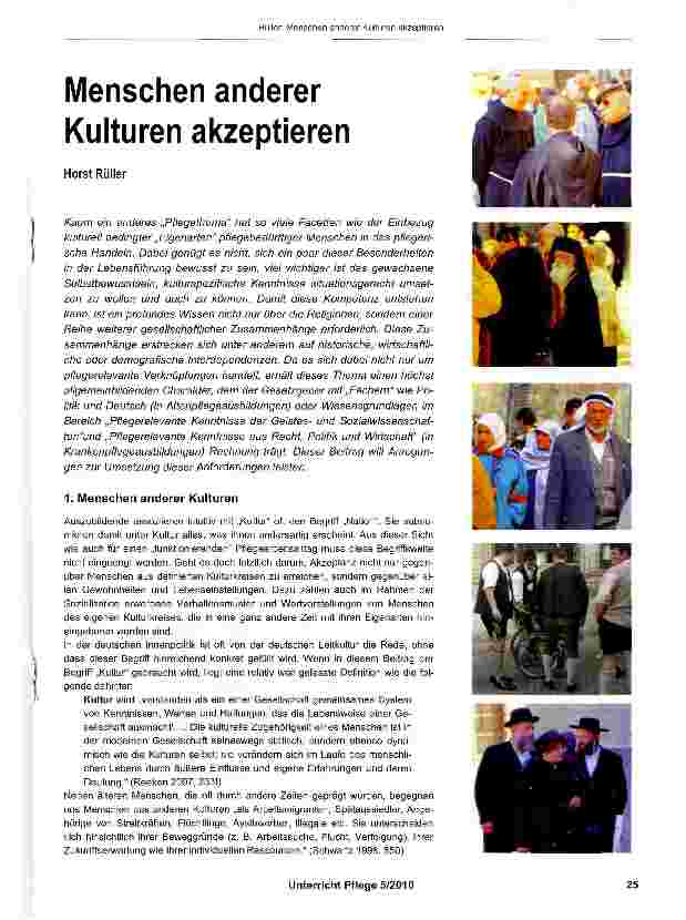 Vorschauseite 1: Menschen anderer Kulturen akzeptieren