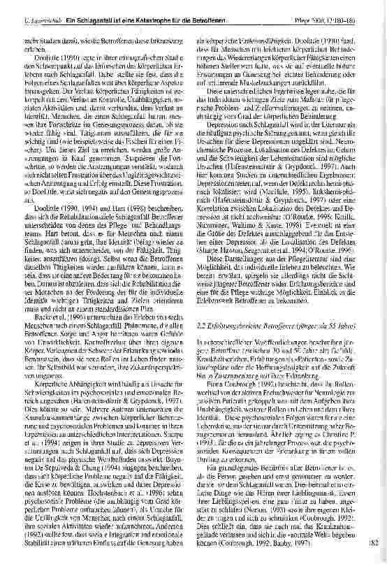 Vorschauseite 3: Ein Schlaganfall ist eine Katastrophe für die Betroffenen (Wie) wird die Pflege den Bedürfnissen jüngerer Betroffener gerecht?