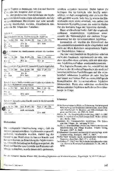 Vorschauseite 4: Beobachtungen zur praktischen Durchführung von intramuskulären Injektionen im Glutäalbereich