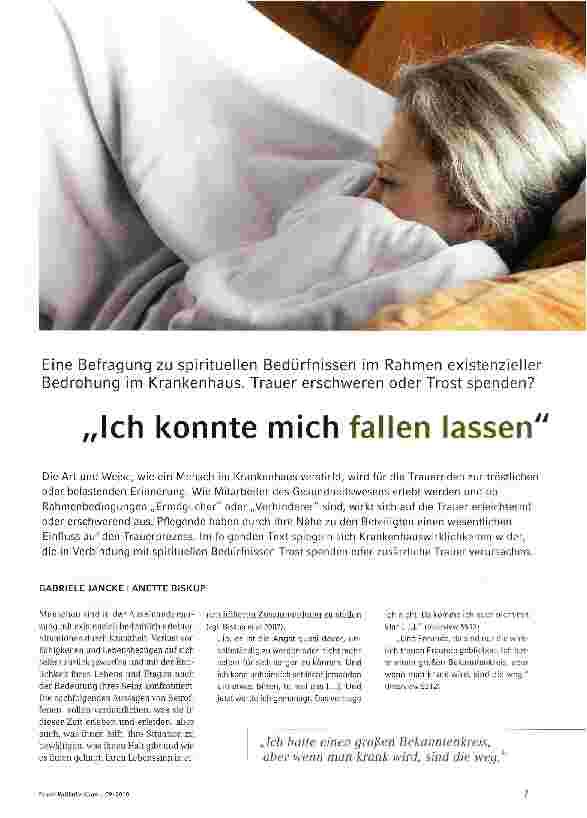 Vorschauseite 1: „Ich konnte mich fallen lassen