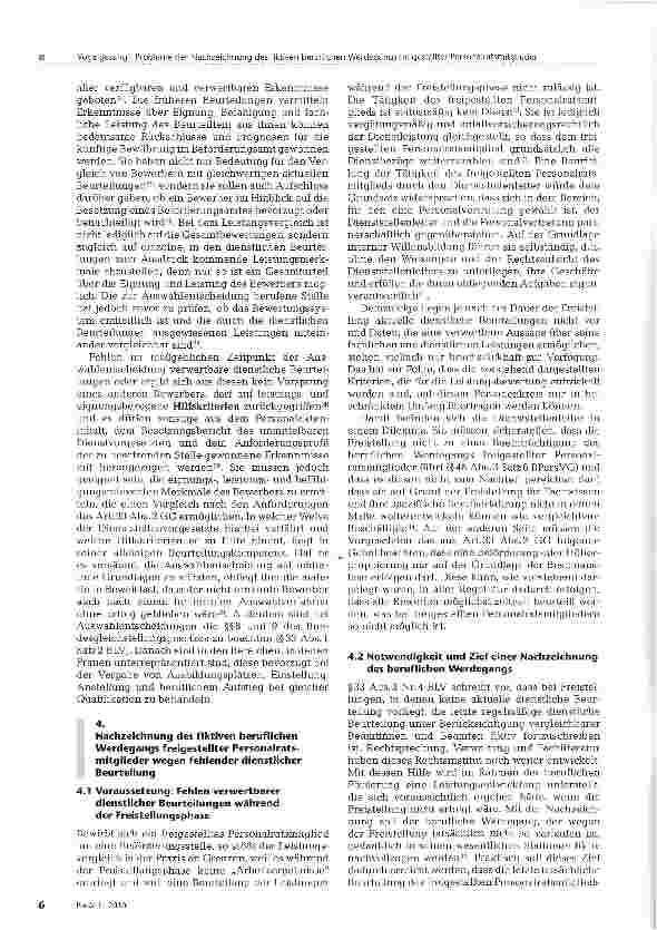 Vorschauseite 3: Probleme der Nachzeichnung des fiktiven beruflichen Werdegangs freigestellter Personalratsmitglieder