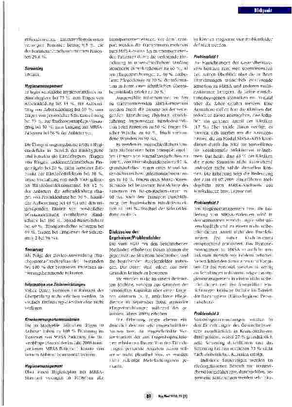 Vorschauseite 3: Aufbau eines MRSA-Netzwerkes in einer Großstadt