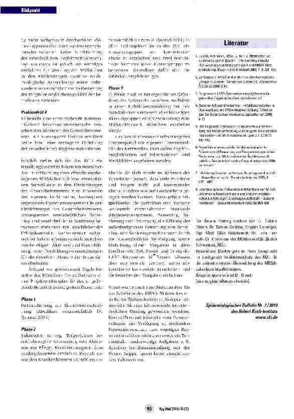Vorschauseite 4: Aufbau eines MRSA-Netzwerkes in einer Großstadt