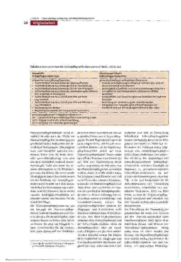 Vorschauseite 4: Die Theorie der Dependenzpflege - ein konzeptioneller Rahmen für die Einschätzung, Stärkung und Förderung elterlicher Kompetenzen