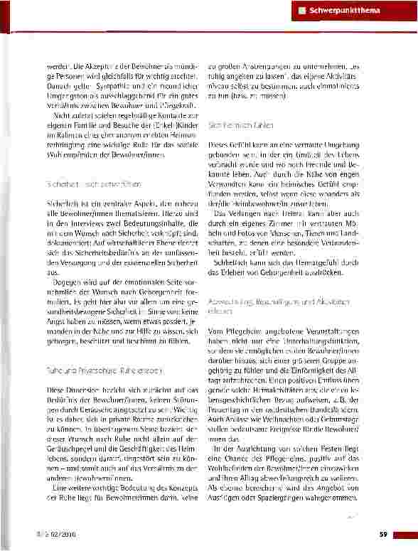 Vorschauseite 4: QUISTA: Lebensqualität in der stationären Altenpflege