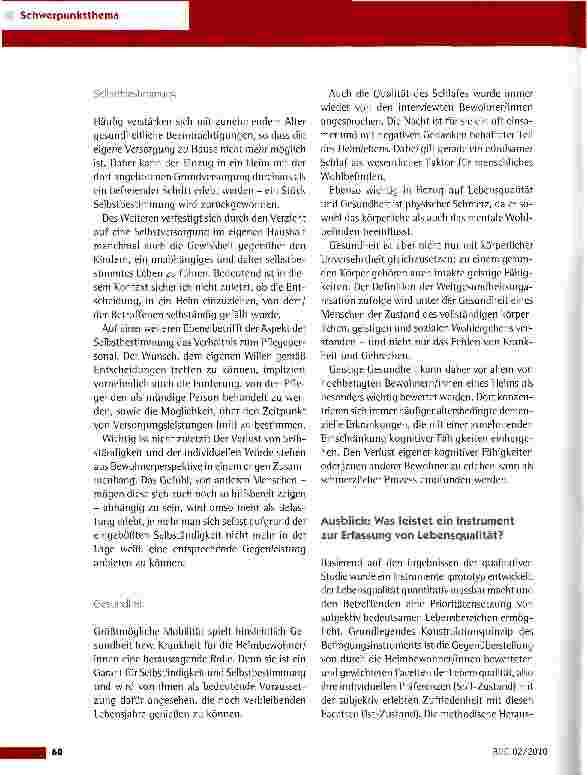 Vorschauseite 5: QUISTA: Lebensqualität in der stationären Altenpflege