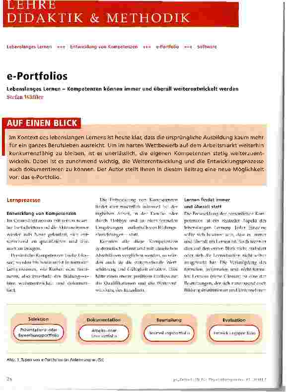 Vorschauseite 1: e-Portfolios