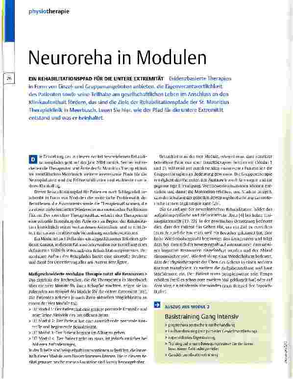 Vorschauseite 1: Neuroreha in Modulen