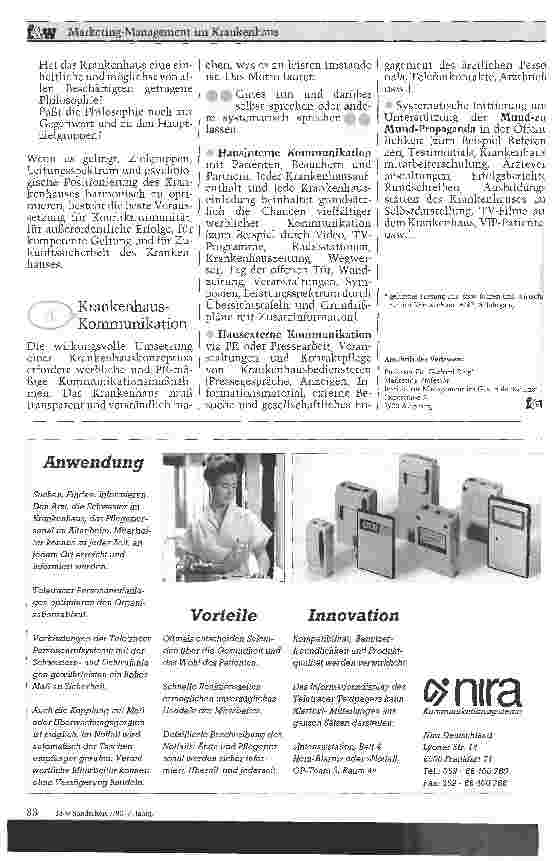 Vorschauseite 2: Marketing-Management im Krankenhaus Am Beginn einer neuen Krankenhaus-Ära