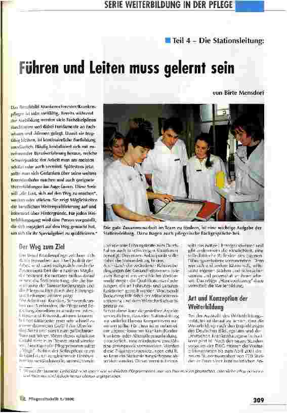 Vorschauseite 1: Führen und Leiten muss gelernt sein Teil 4 - Die Stationsleitung