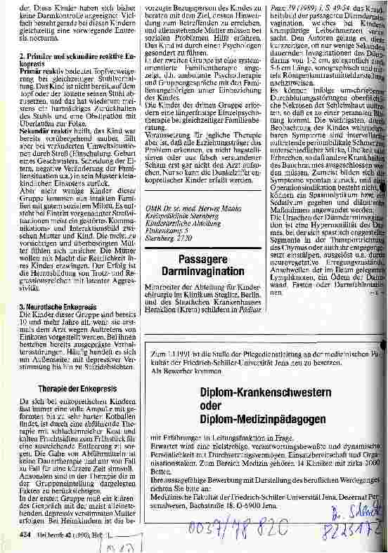 Vorschauseite 2: Enkopresis - Einkoten