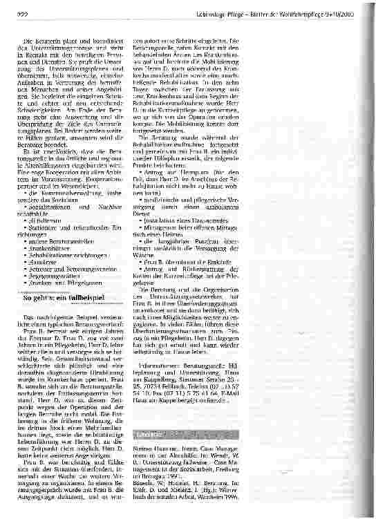 Vorschauseite 3: Beratung und Fallmanagement Information und Hilfeplanung für ältere Menschen und ihre Angehörigen