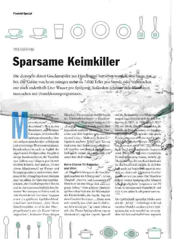 Vorschauseite 1: Sparsame Keimkiller