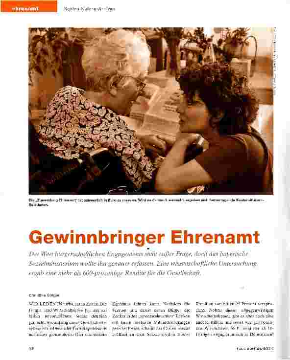 Vorschauseite 1: Gewinnbringer Ehrenamt