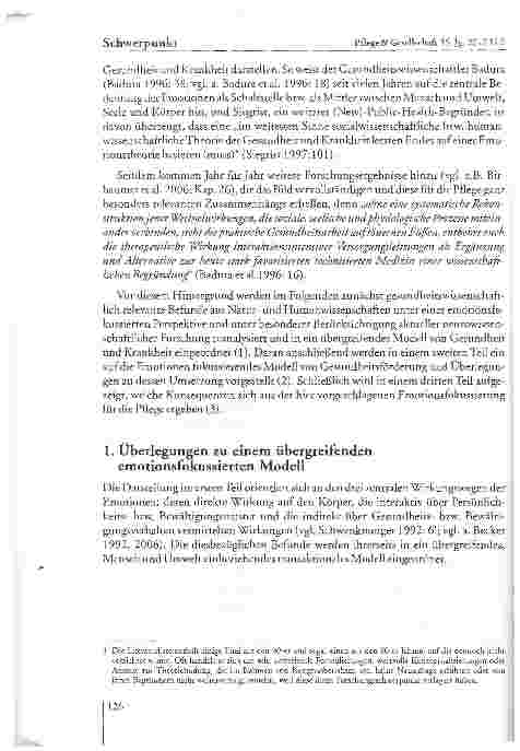 Vorschauseite 2: Ein emotionsfokussiertes Modell als Basis einer gesundheitsfördernden und professionellen Pflege
