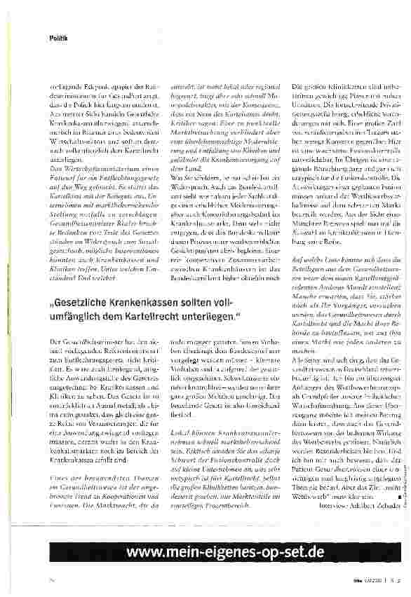 Vorschauseite 3: Dringend mehr Wettbewerb