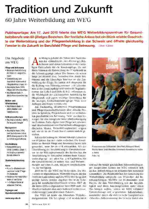 Vorschauseite 1: Tradition und Zukunft