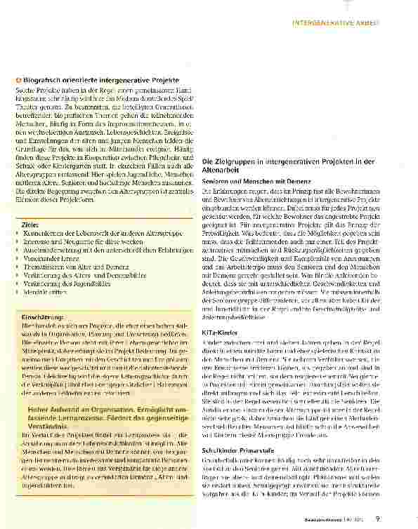 Vorschauseite 4: Zur Bedeutung intergenerativer Projekte