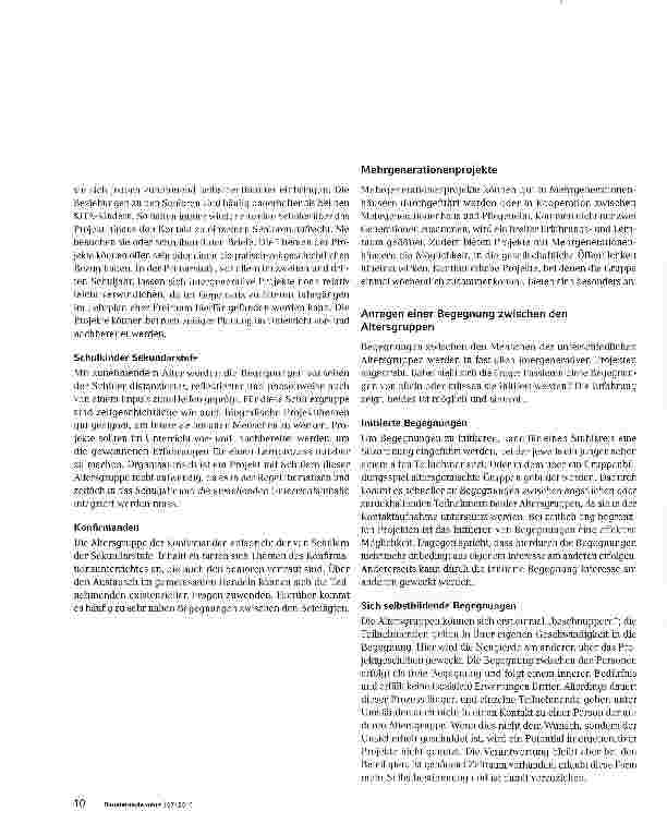 Vorschauseite 5: Zur Bedeutung intergenerativer Projekte