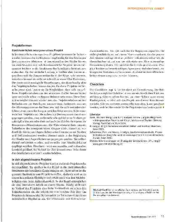Vorschauseite 6: Zur Bedeutung intergenerativer Projekte