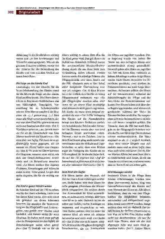 Vorschauseite 4: Eltern eines kritisch kranken Kindes -Welche Erwartungen und Wünsche haben sie an das Team der pädiatrischen Intensivstation?