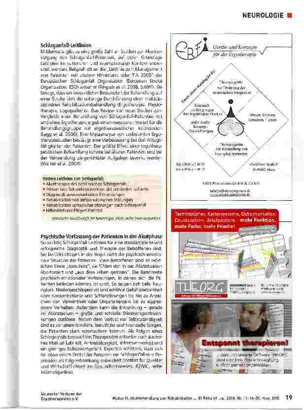 Vorschauseite 4: Akutbehandlung und Rehabilitation von Patienten mit Schlaganfall auf der Stroke Unit