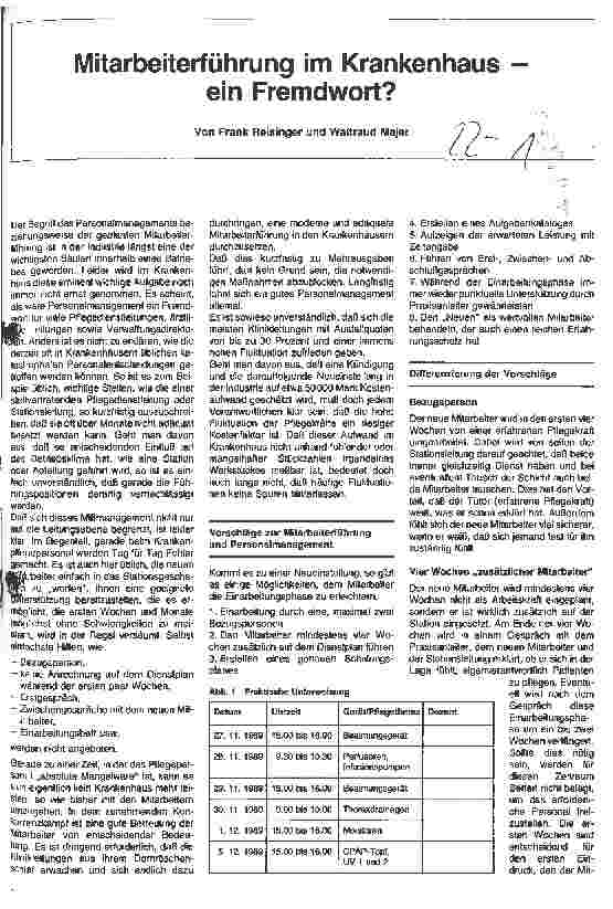 Vorschauseite 1: Mitarbeiterführung im Krankenhaus - ein Fremdwort?