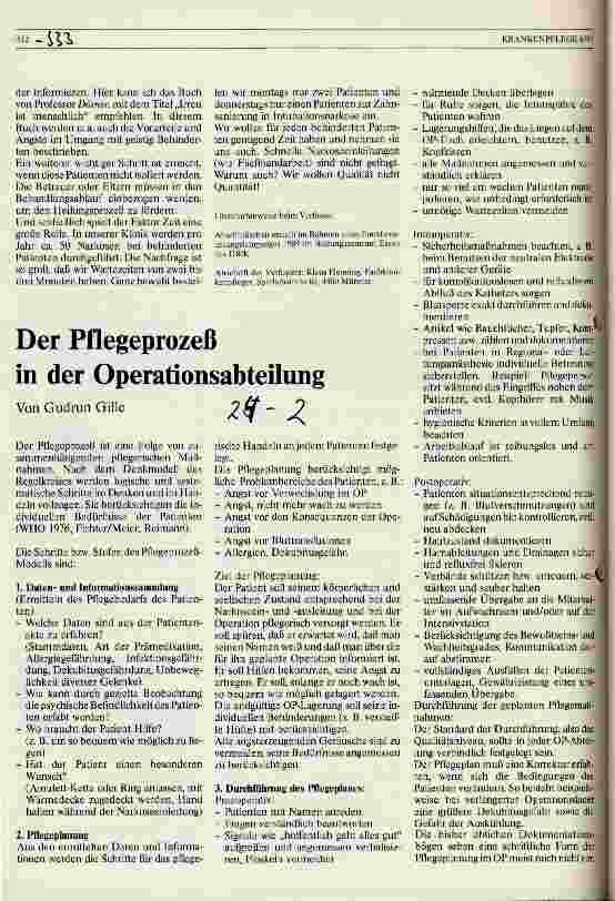 Vorschauseite 5: Anästhesie bei geistig behinderten Patienten Anforderungen an das Anästhesiepflegepersonal