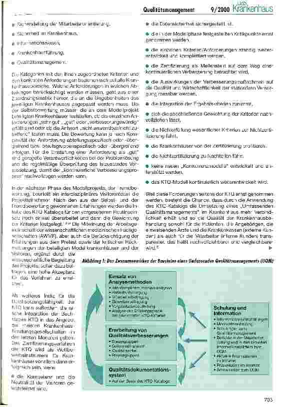 Vorschauseite 2: DIN EN ISO, EFQM, KTQ, UQM - und was nun? Qualitätsmanagement in den Kliniken der Stadt Köln