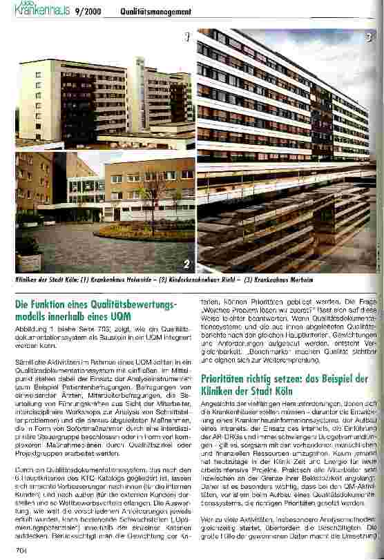 Vorschauseite 3: DIN EN ISO, EFQM, KTQ, UQM - und was nun? Qualitätsmanagement in den Kliniken der Stadt Köln