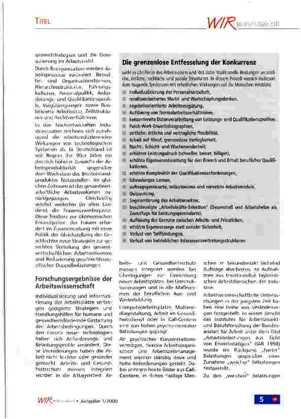 Vorschauseite 2: Abgehetzt und ausgebrannt? Arbeitsalltag heute